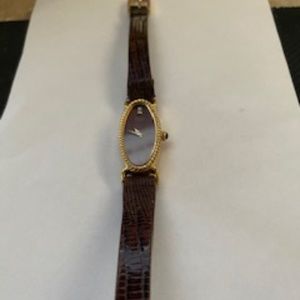 VINTAGE ANNE KLEIN WATCH with new GENUINE LIZARD STRAP